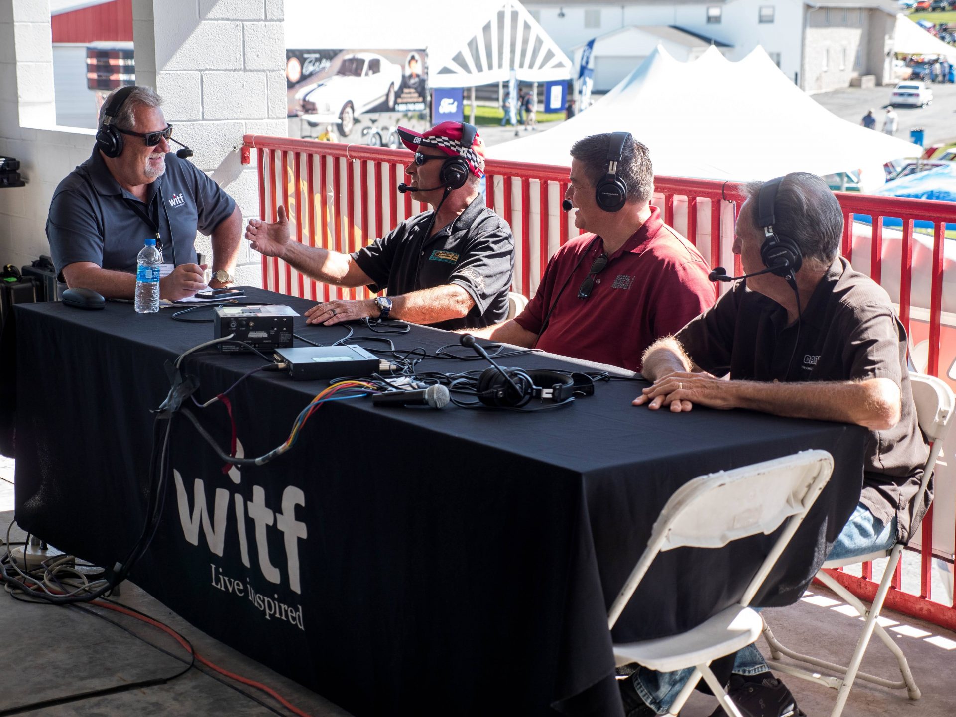 Smart Talk host Scott LaMar with panelists at the Carlisle Ford Nationals
