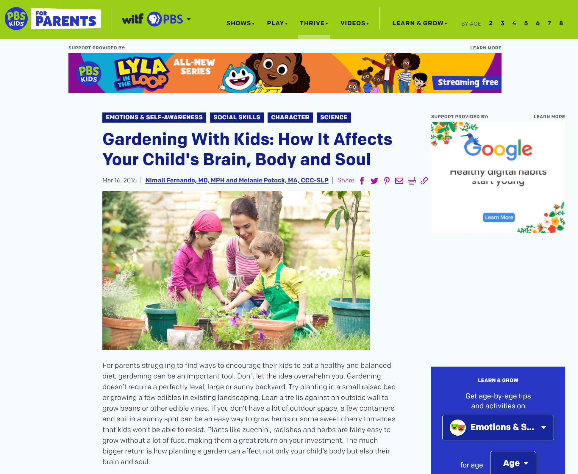 Gardening With Kids: How It Affects Your Child's Brain, Body and Soul