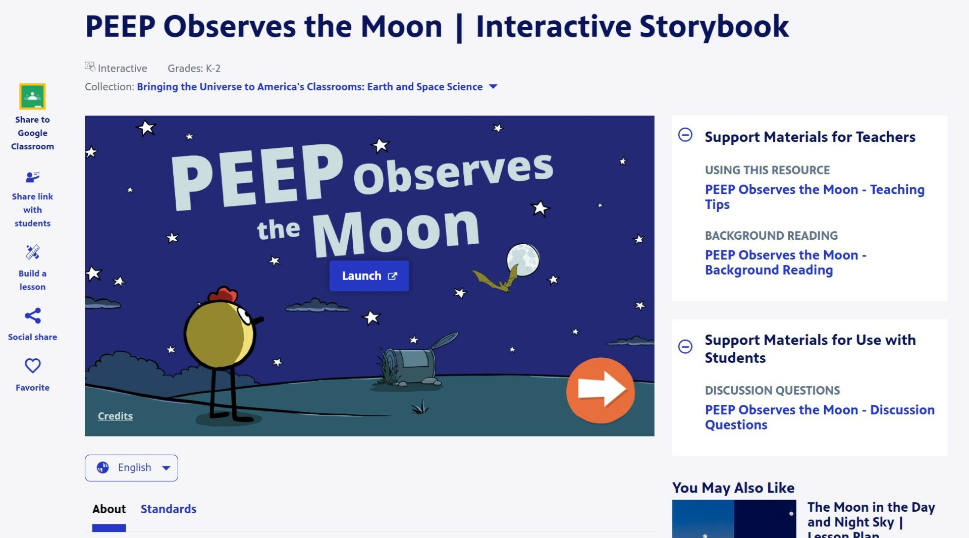 PEEP Observes the Moon | Interactive Storybook
