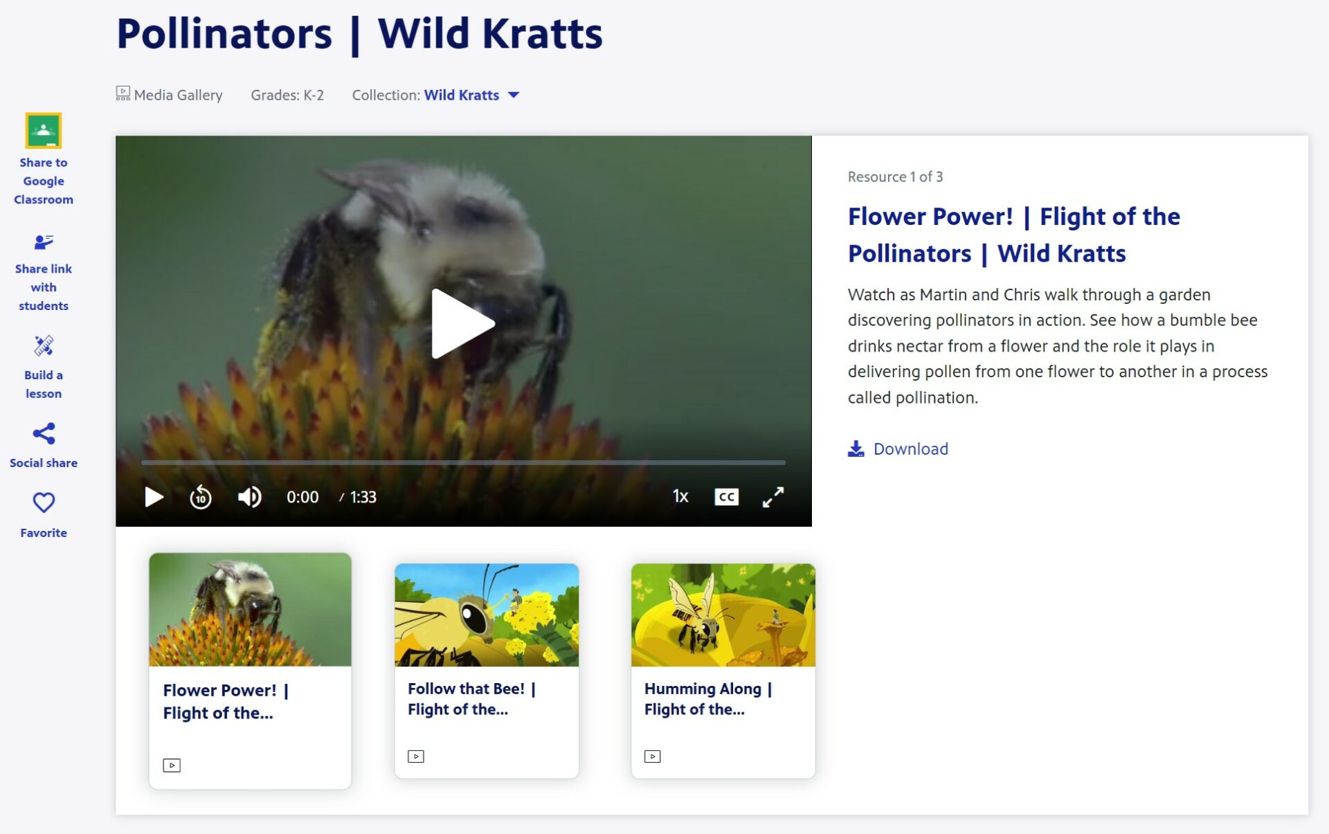Pollinators | Wild Kratts