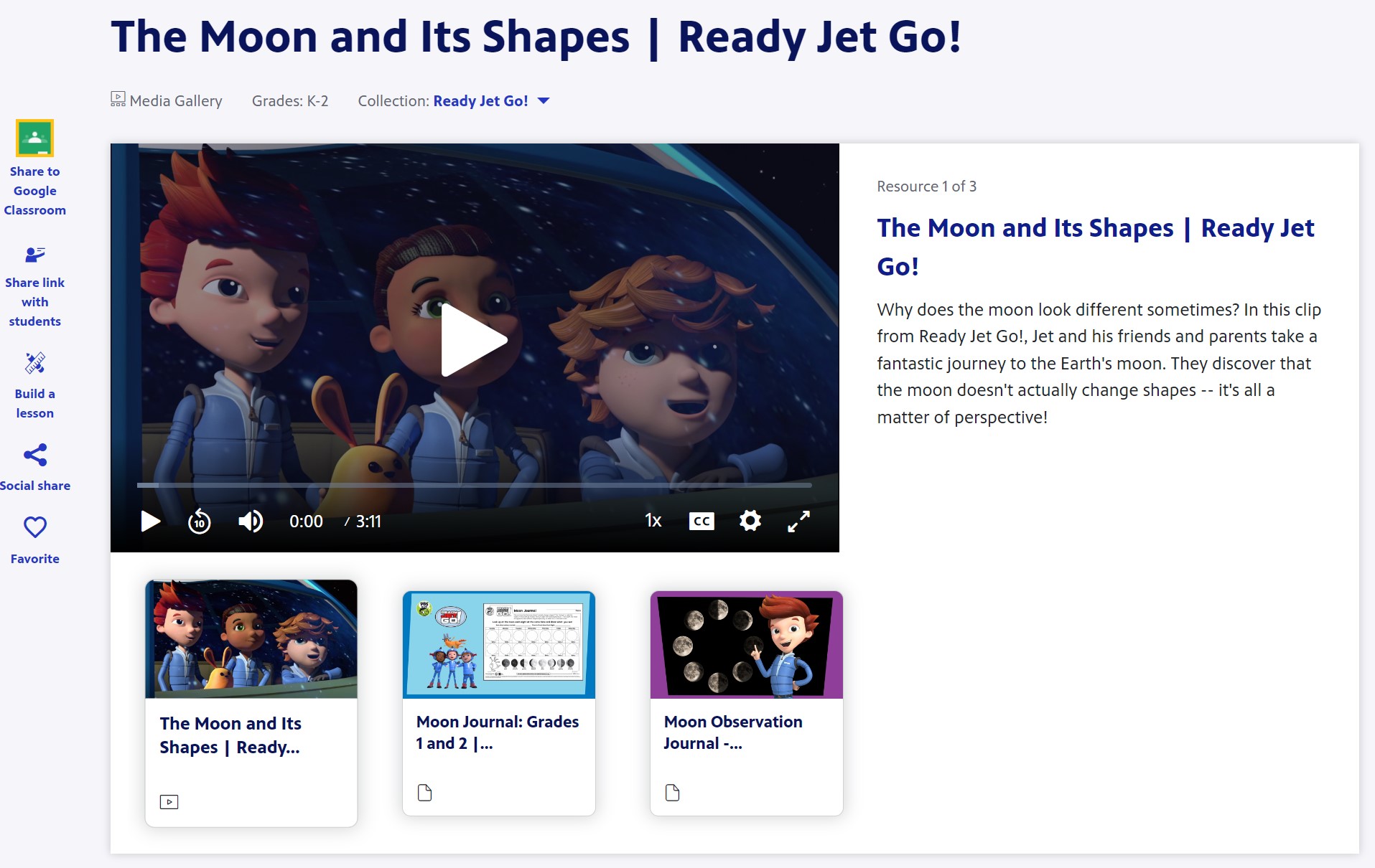 The Moon and Its Shapes | Ready Jet Go!