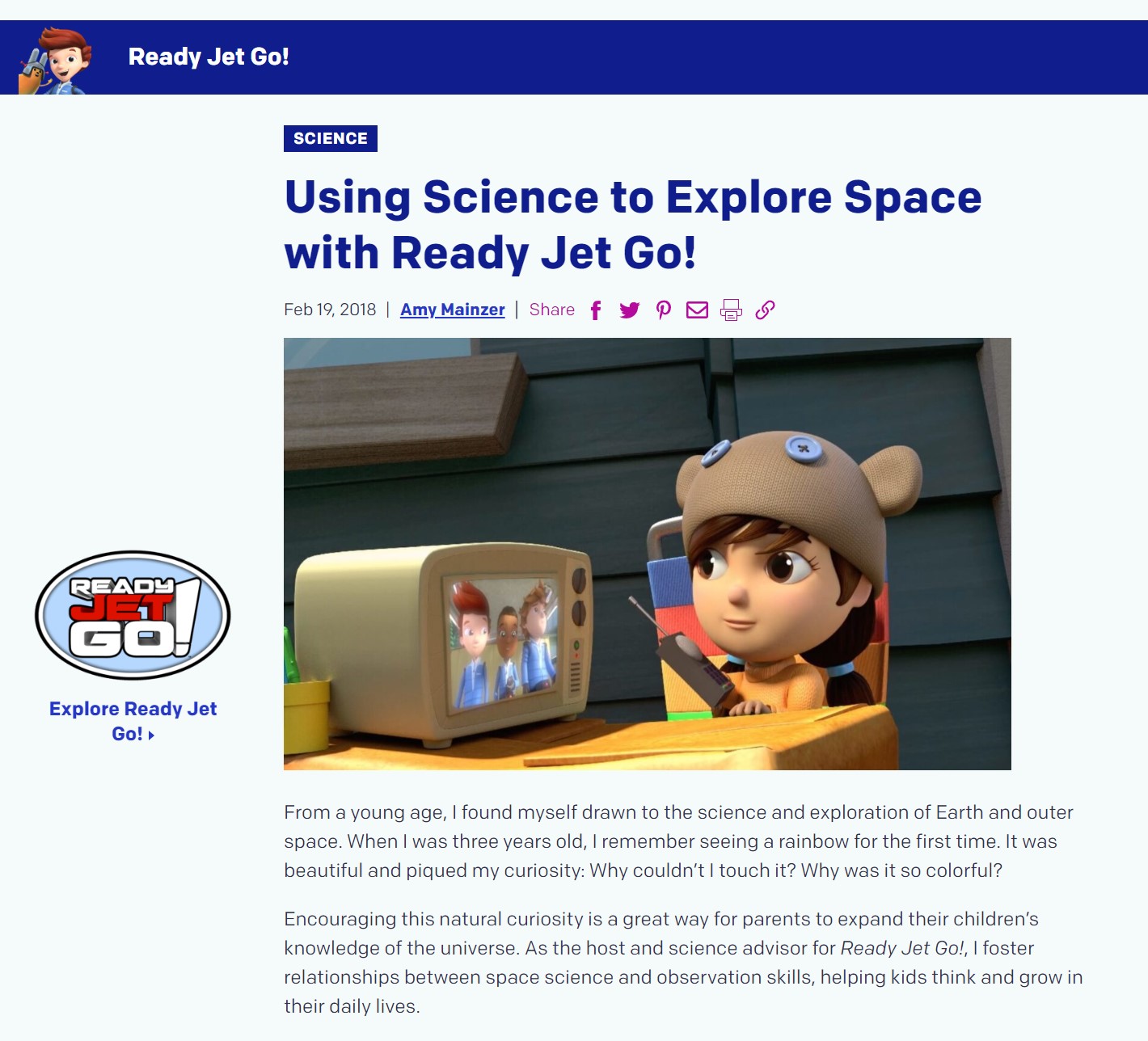 Using Science to Explore Space with Ready Jet Go!