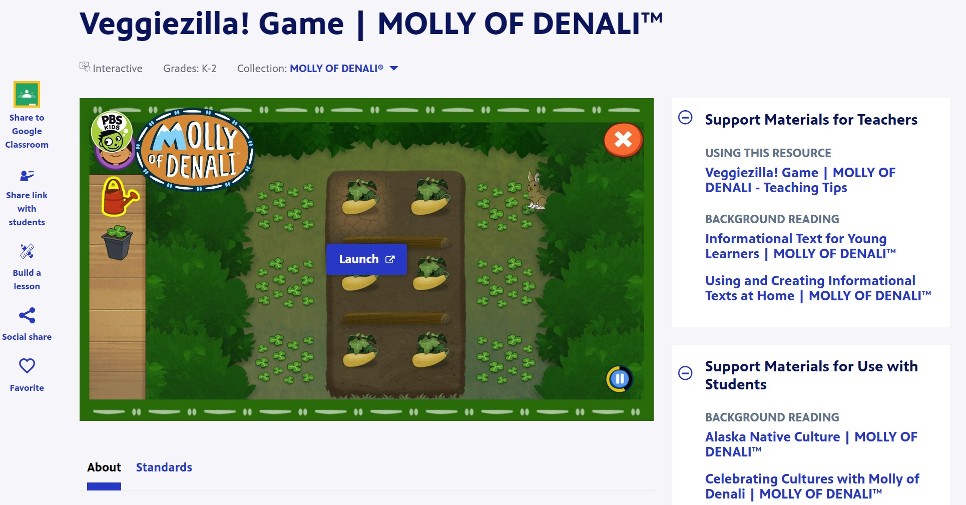 Veggiezilla! Game | Molly of Denali